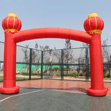 Inflatable Arch Red with Blower Inflatable Arch Lantern Outdoor Decorations for Outdoor Events and Commerce Advertising(10M)