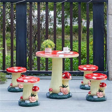 YWSXHS Handmade Resin Mushroom Stool/Table Decor, Outdoor Garden Stool Decorative, Indoor Outdoor Decorative Statues(Large)