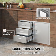 VEVOR Outdoor Kitchen Drawers 38.1"W x 22.6"H x 20.8"D Stainless Steel