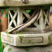 JOMRTS Asian Lantern Solar Pagoda Garden Statue Decor Garden Ornament