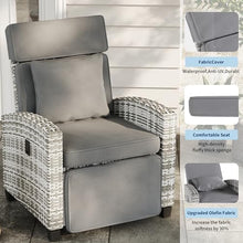 Garvee Reclining Patio Chairs with Adjustable Backrest & Footrest