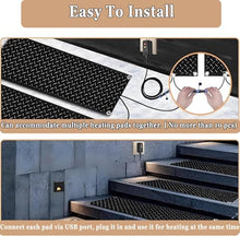 YTNGTT Snow Melting Mat for Outdoor Stairs - Anti-Slip Ice Melting Pad for Winter Snow Removal(40x200cmx5Pcs)