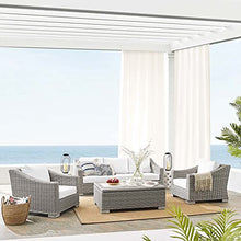 America Luxury - Outdoor Lounge Sofa Chair Table Set Rattan Wicker Modern White