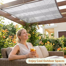LCPEHGF 29' x 35' Aluminum Sun Shade Sail Rectangle Canopy Fabric Cloth Screen, Water and Air Permeable & UV Resistant, Heavy Duty, Carport Patio Outdoor - (We Customize Size)