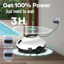 Pool Cleaning Robot, Automatic Robotic Pool Cleaner,for Above and Inground Pools,Powerful Suction Automatic Pool Cleaners, Vacuum Slient Operation Lasts 150 Mins