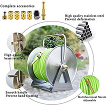 DSWMY Garden Hose reels Hose Reels,Washer Reel, Wall/Floor Mounted Metal Water Hose Reel with Crank Multi-Purpose Steel Wall and Floor Mount Garden Hose Reel,(Reel+32ft (10m))