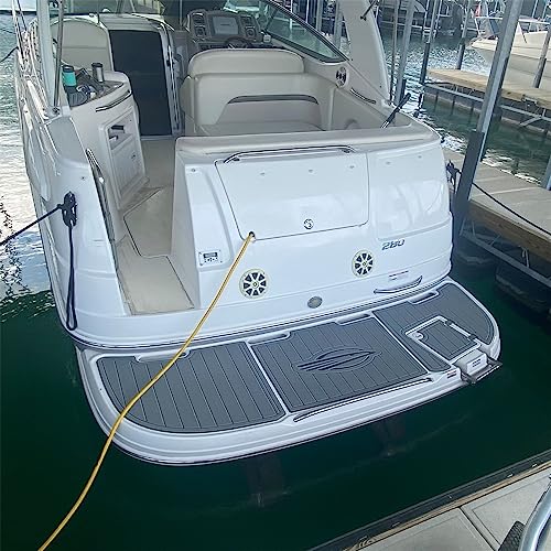 Algasan Boat EVA Faux Teak Decking Floor Mat for 2013 Chaparral 224 Swim Platform - Multiple Color Options