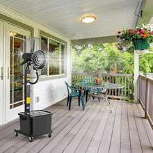 KUYBTU Outdoor Mist Fanindustrial Outdoor Misting Fan, Patio Portable Floor Misting Fans, 6400 Cfm with 42L Tank, 4 Casters, Cooling Floor Fan 3-Speed for Backyards, Patios and -65cm/26in