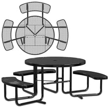 Leisure Craft 46" ADA Round Metal Picnic Table, Made in USA