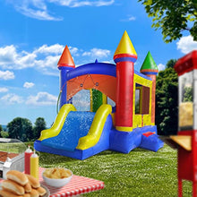 Cloud 9 Castle Inflatable Bounce House with Water Slide Multicolor