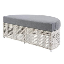 2-Piece Wicker Outdoor Daybed with Retractable Canopy, Dark Gray