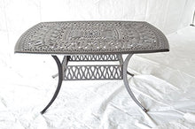 Santa Clara Outdoor Patio 9 pc Dining Set Square 64" Cast Aluminum (Antique Bronze with 8 Regular Chairs)