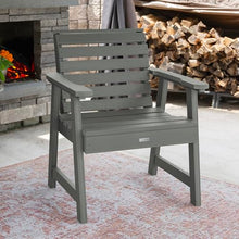 highwood AD-KITCHGW2-CGE Weatherly 2 Garden Chairs with 1 Square Side Table, 3-Piece Set, Coastal Teak