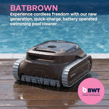 BWT BATBROWN Cordless Robotic Pool Cleaner, Cleans Floor, Walls & Waterline, Up to 3-Hour Runtime, 4,500 GPH Suction, for Above-Ground & In-Ground Pools