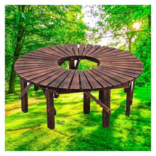 BXKCFYBSQ Round Tree Bench Without Backrest,Garden Balcony Flower Stand,Solid Wood Outdoor Patio Furniture Seat,Easy to Install,Shape Extends Infinitely