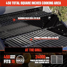 Monument Grills 2-Burner Stainless Steel Liquid Propane Gas Grill, Two Foldable Shelves Patio Garden Barbecue Grill with Clearview® Lid, Knob Control Mesa200S