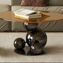 DINBOZ26X Living Room Table Creative Asymmetrical Round Coffee Table - Unique Side Table for Living Room, Sofa, and Tea Table Outdoor Side Table