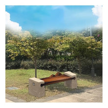 yanzhuen001 Outdoor Benches, Stainless Steel Park Chair - Outdoor Wooden Seating for Landscaping,Bench for Outdoor