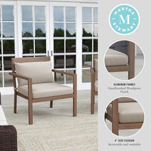 Martha Stewart Bedford Indoor/Outdoor Patio Accent Chairs, Brown, 2-Pack