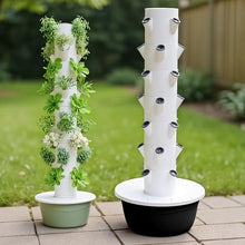 KONGQIAA 5/7/9-Tier Vertical Hydroponic Growing System - Space Saving Indoor Herb Garden Kit for 20-36 Plants, Soilless Aeroponic Tower for Lettuce, Basil, Strawberries Black 7-Layer Grower