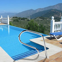 Pool Handrails 23X32 inch Pool Rail 250Lbs Load Capacity Rustproof Pool Handrail Humanized Swimming Pool Handrail with Blue Grip Cover & Screws/4Pack ()