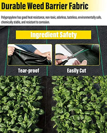 LAGEON Premium Weed Barrier Ground Cover Fabric - 60cm/100cm/120cm Wide, Durable Weed Membrane(1.2mx190m)