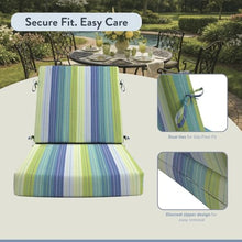 California Umbrella Dining Chair Cushion Set of 4 20 x 40 Seville Seaside