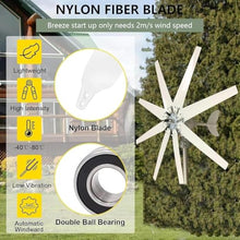 KZZAAO 8KW Wind Generator Kit with Controller - Powerful Wind Turbine for Solar & Wind Power Systems, Durable Accessories Included,48V