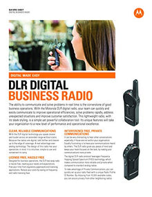 Motorola Solutions 6 DLR1060 Two Way Radios & 1 56531 Radio Charger Black