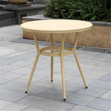 Borda Transitional 3-Piece Natural Metal Bistro Table and Chair Set