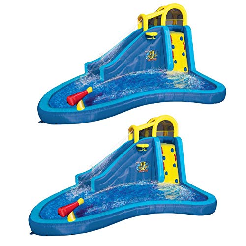BANZAI Inflatable Big Blast Splash Slide Lagoon Pool Outdoor Water Park