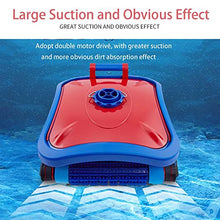Automatic Robotic Pool Cleaner with Intelligent Path Planning, 200W Suction Power,Over 2 Hours Runtime for Large Pools