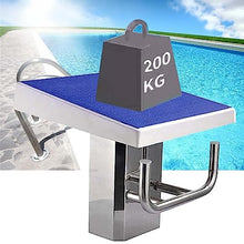 USZWBY Pool Diving Platform, Swimming Pool Diving Board with 304 Stainless Steel Base Anti Slip Countertop Surface Inclined at 9°, Diving Equipment for Competition