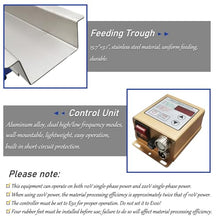 Yokoma Mini Vibrating Feeder Conveyor Electromagnetic Powder Shaking Feeding Machine for Powder Granular Materials Stainless Steel 110V/220V