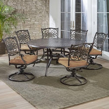 Hanover Traditions 7-Piece Patio Dining Set with Tan Cushions