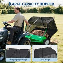 Garvee 52" Lawn Sweeper Tow Behind with 33.55 Cu. ft. Hopper