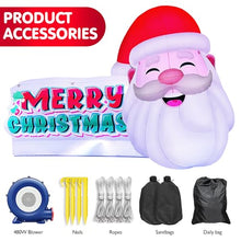 OZIS Giant Christmas Inflatable Santa Claus with LEDs Red