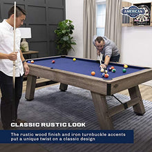 American Legend Brookdale 90” Billiard Table with Rustic Wood Finish Blue