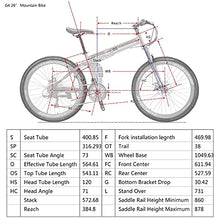 EUROBIKE 26” Full Suspension Mountain Bike 21 Speed Folding Bicycle Men or Women MTB G6 Red