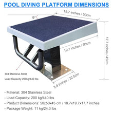 Eastnmythet Heavy Duty Pool Diving Boards, Professional Non-Slip Swimming Pool Diving Platform with Stainless Steel Base for Competition & Home B