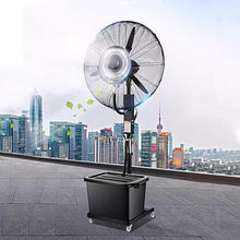 JDXQBLD Industrial Misting Fan with 40L Water Tank, 90° Oscillation Outdoor Fan for Patio, Garage, Gym & Workshop - High Power 750/350W Cooling Solution，750/350W