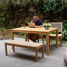 Cambridge Casual Paxton Wood 4-Piece Outdoor Dining Set Natural Teak/All-Weather Wicker Configuration 1 - 4 Seater