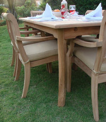 WholesaleTeak 9 Pc Luxurious Grade-A Teak Dining Set Brown