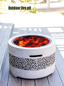 SLGGPJBU Outdoor Fire Pit Garden BBQ Grill Kit, Backyard Patio Garden Fireplace Camping Outdoor Heating, Campfire Picnic Cooking Fire Pit, 55.5cm