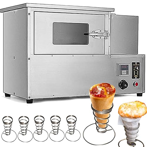 TXMACHINE 4 cone maker machine Outdoor Ovens 12 holes display warmer for pizza shop restaurant hotel home commercial 3000W with 4 molds (oven, 220V/50HZ)