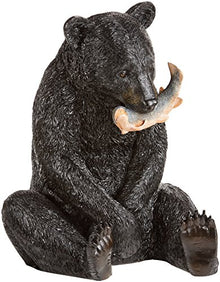 Design Toscano The Expert Fisherman Black Bear Statue