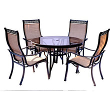 Hanover Monaco 5 Piece Outdoor Dining Set Tan
