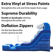 TentandTable Inflatable Water Slide for Kids and Adults, Commercial Grade, 27' L x 9' W x 15' H, Blue Marble Wave