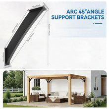 LQSYBHD 45 Degree Angle Support Bracket,Heavy Duty Corner Brace Support for Pergolas Gazebos Patio Pergolas Log Cabin,Angle Corner Braces Inside Joint,Pergola Accessories(Size:4pcs)