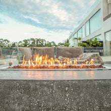 Elementi Hampton Natural Gas Fire Pit Table Cast Concrete 56 x 32-in